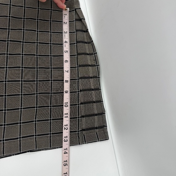 Norm Thompson Dress Women 1X Gray Black Plaid Short Sleeve Maxi Office Pockets - Picture 12 of 13